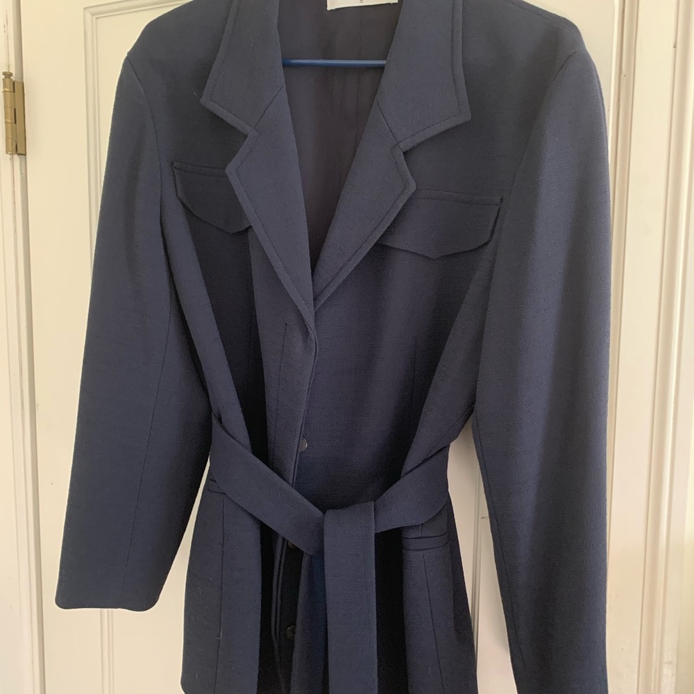 M.M.Lafleure jacket with tie/dark navy